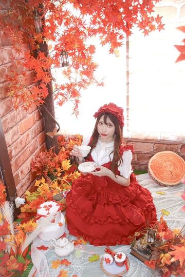 紅葉エリアでのロリータ撮影